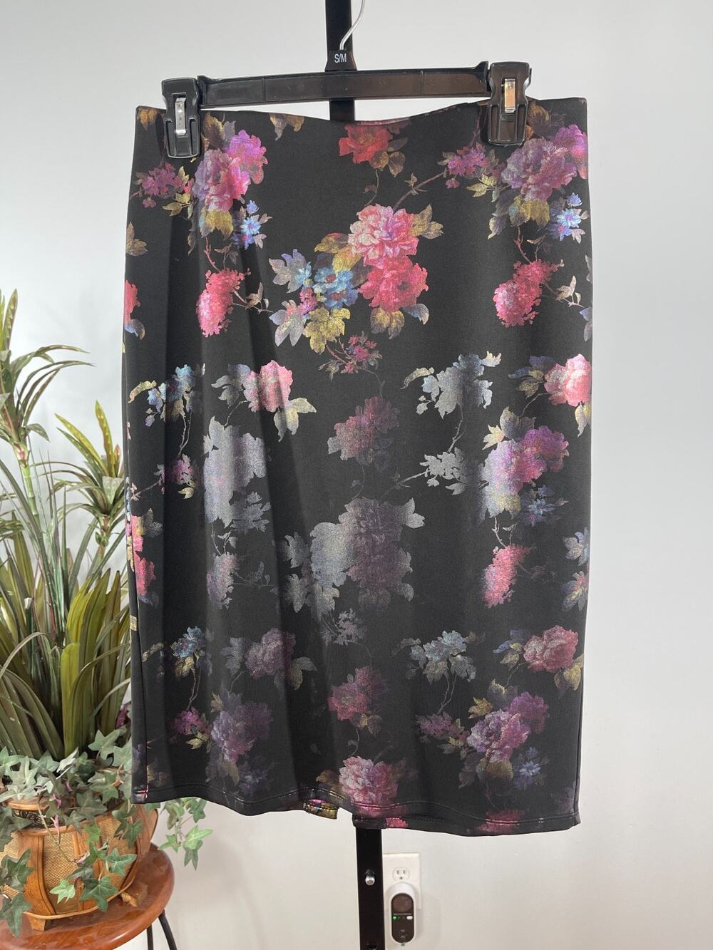 NYCC‎ Skirt Women's Small Black Floral Print Whimsigoth Grunge Indie Sleaze Y2K